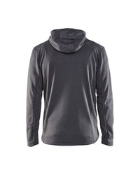 3540 Hooded sweatshirt met rits - Zwart mêlee
