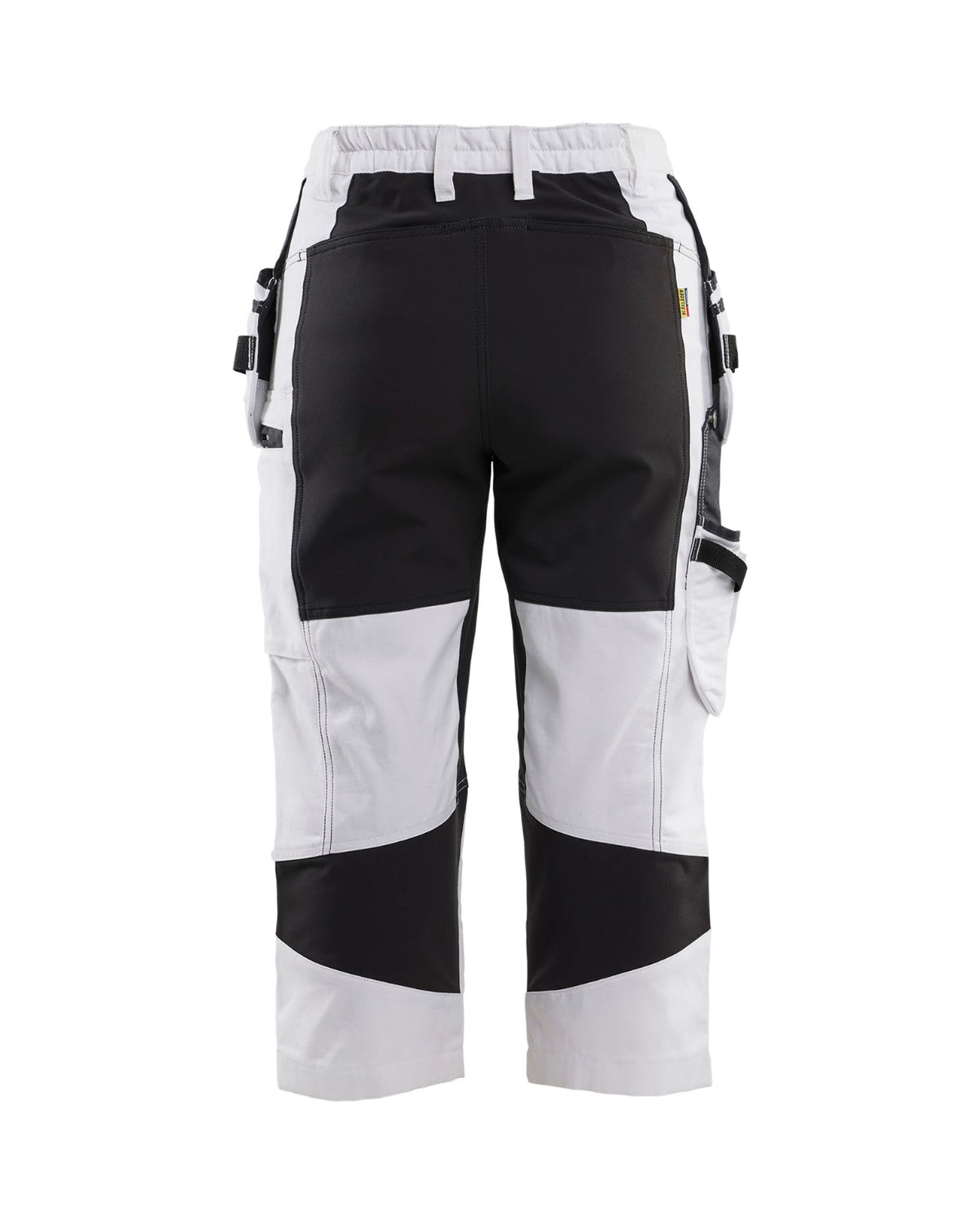 7109 Dames Schilderspiraatbroek met stretch - Wit/zwart