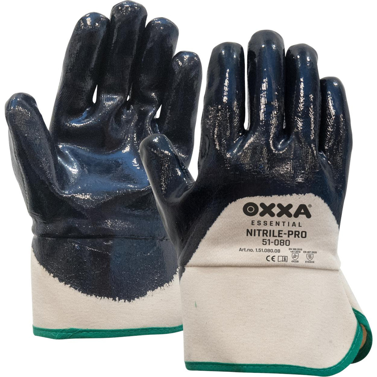 Nitrile-Pro 51-080 handschoen - blauw/wit