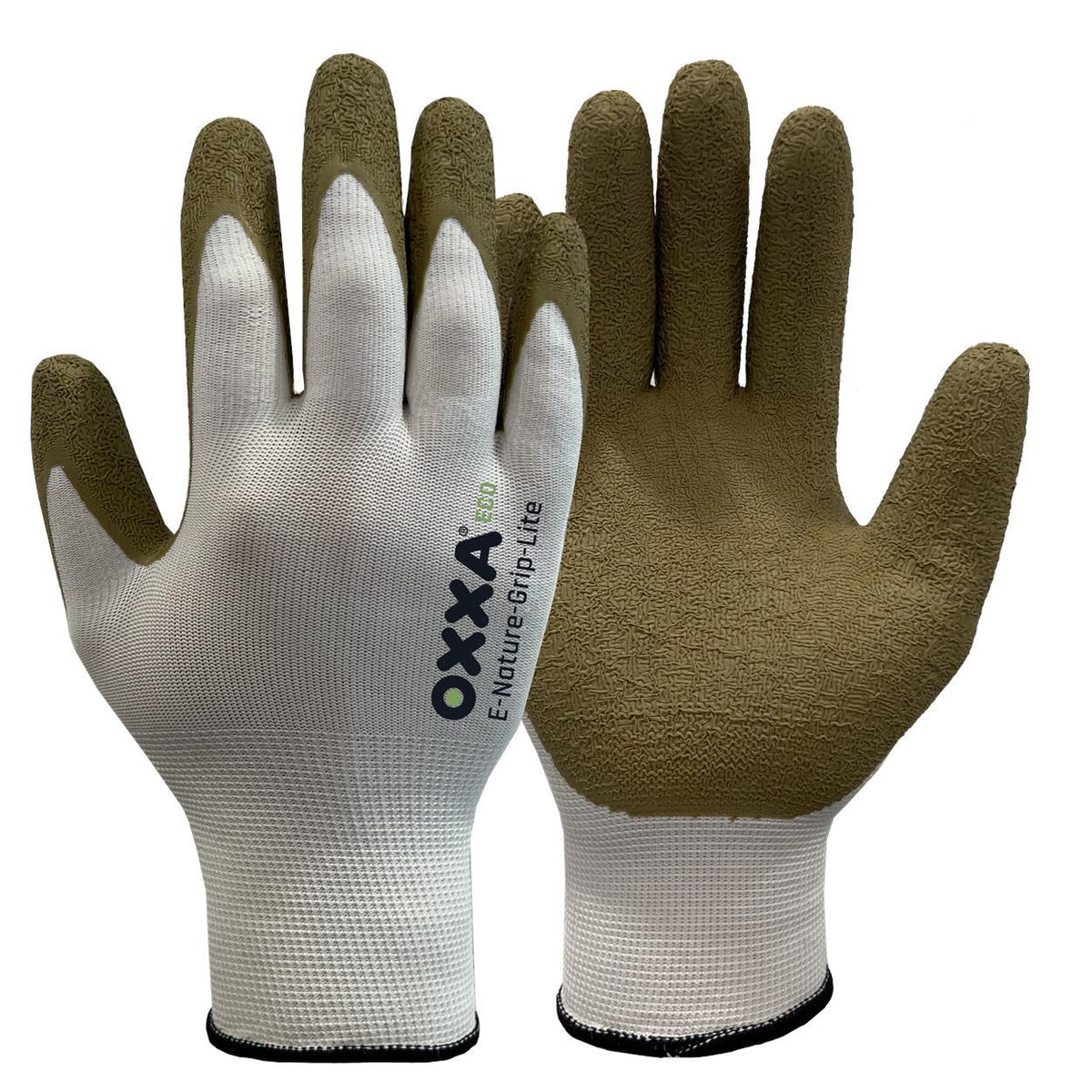 E-Nature-Grip-Lite 52-025 handschoen - Olijfgroen/wit