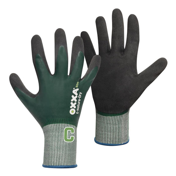 E-Nature-Dry Cut C 52-060 handschoen - zwart/groen