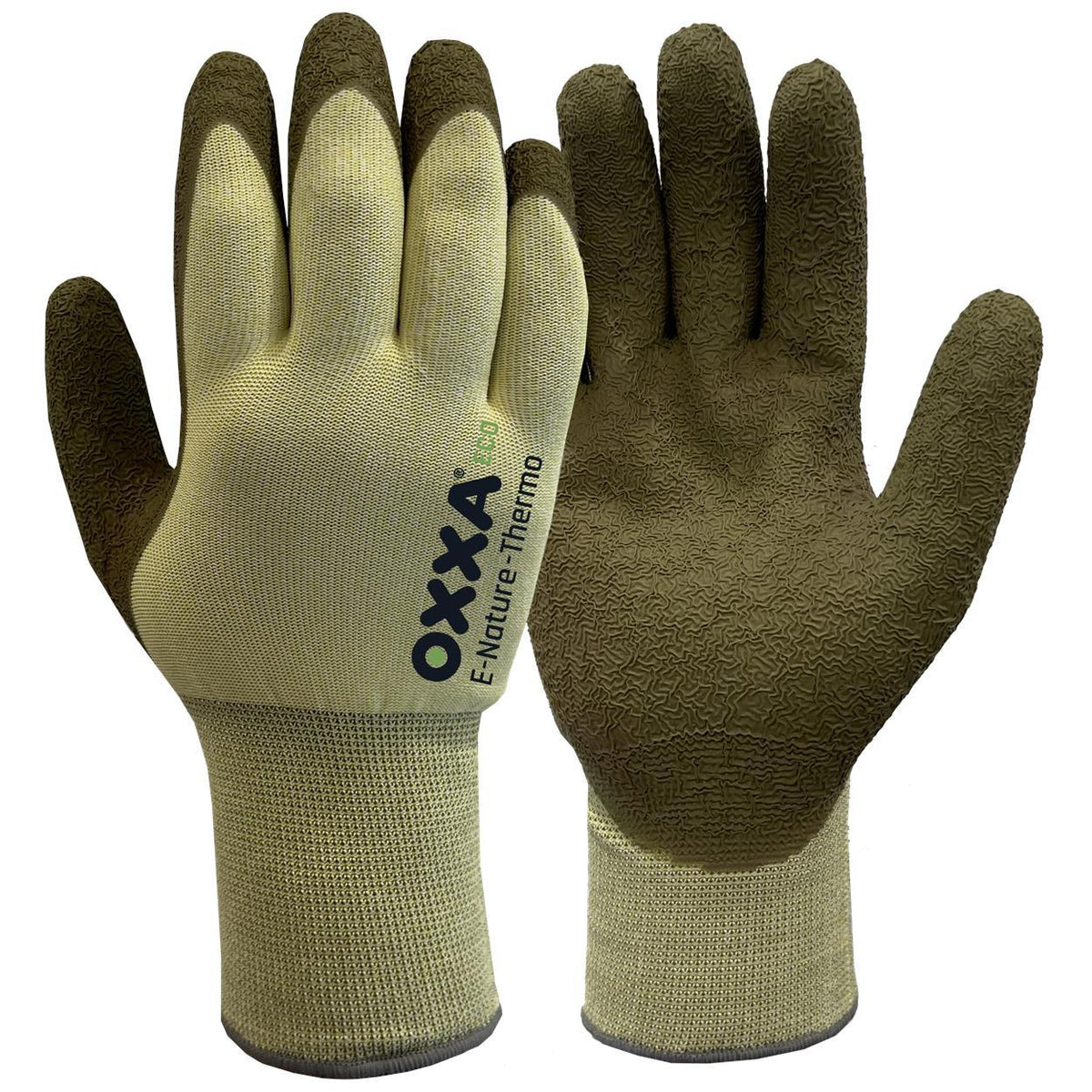 E-Nature-Thermo 52-800 handschoen - Olijfgroen/zachtgeel