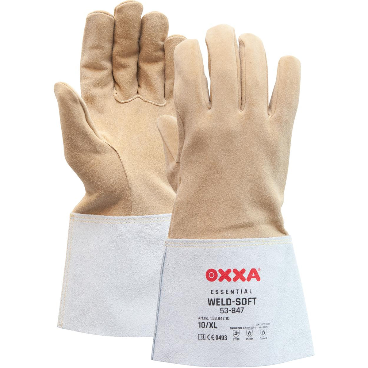 Weld-Soft 53-847 lashandschoen - geel-grijs