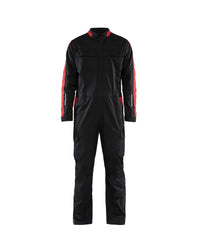 6144 Industrie overall stretch - Zwart/Rood
