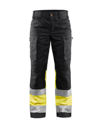 7161 Dames High Vis werkbroek met stretch