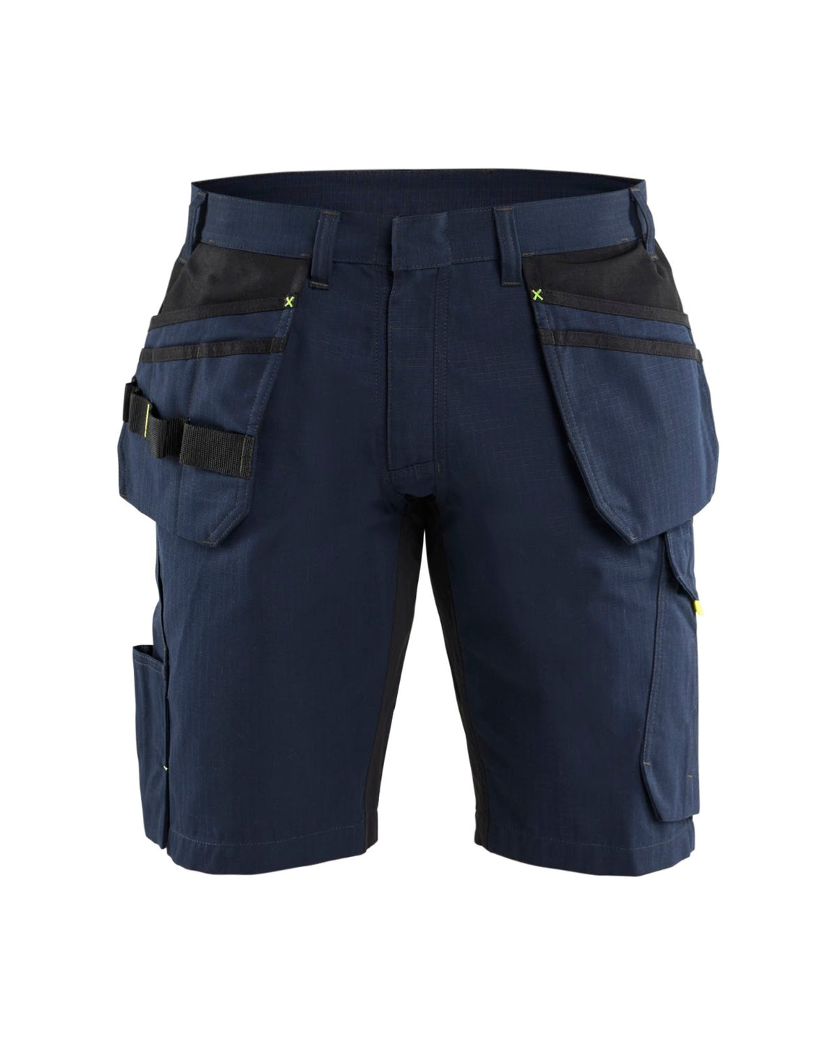 1494 Service short met gereedschapszakken - Donker marineblauw/High Vis Geel