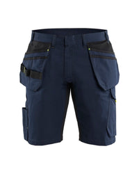 1494 Service short met gereedschapszakken - Donker marineblauw/High Vis Geel