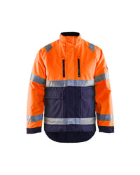 4827 Winterjas High Vis - High Vis Oranje/Marineblauw