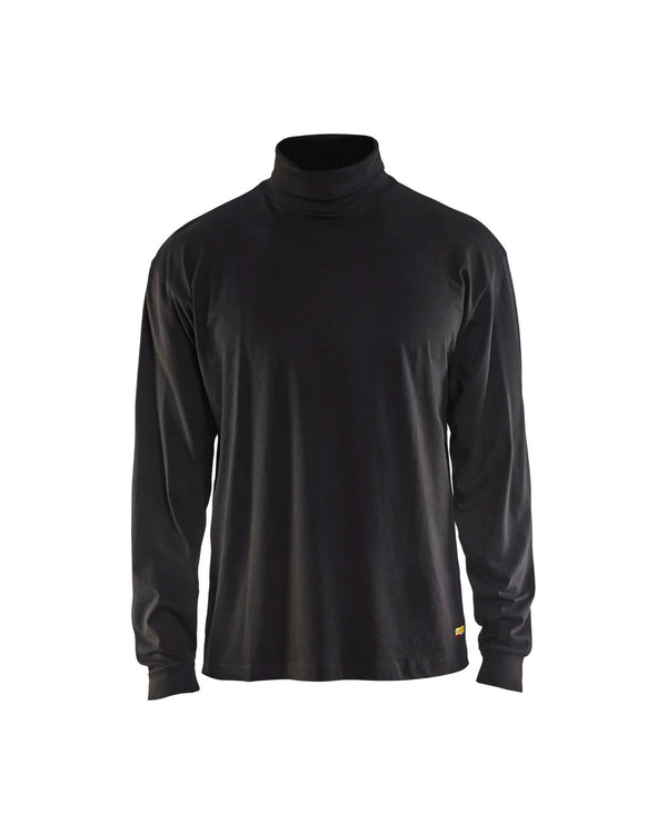 3320 T-Shirt lange mouwen met rolkraag - Zwart