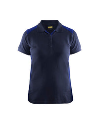 3390 Dames poloshirt - Marineblauw/Korenblauw
