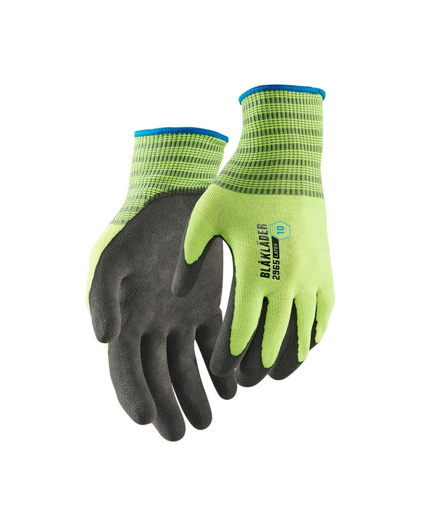 2965 Werkhandschoenen latex-gedipt - High Vis Geel