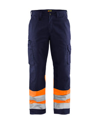 1564 High Vis Werkbroek - Marineblauw/Oranje