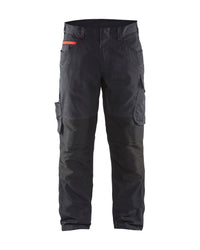 1495 Service werkbroek stretch - Zwart/Rood