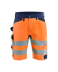 1709 High Vis Short - High Vis Oranje/Marineblauw