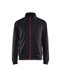 3362 Sweatshirt met rits - Zwart/Rood
