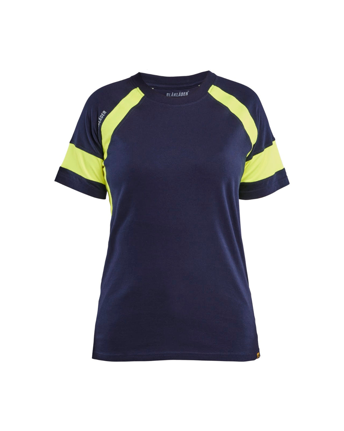 3524 Dames T-shirt Visible - Marine/High Vis Geel