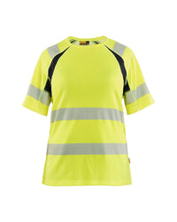 3503 Dames T-shirt High Vis - High Vis Geel/Zwart