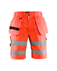 1535 High Vis Short met gereedschapszakken - High Vis Rood