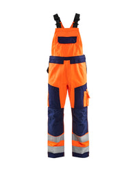 2660 High Vis Bretelbroek - High Vis Oranje/Marineblauw
