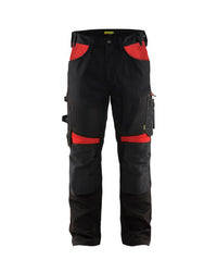 1556 Werkbroek - Zwart/Rood