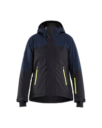 4707 STRIKER Dames Winterjas Stretch - Donker marineblauw/High Vis Geel