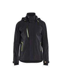4483 Shell Jack Stretch - Zwart/High Vis Geel