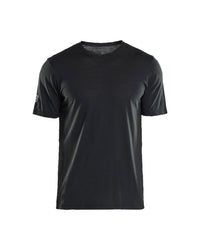 3536 T-shirt merinowol - Zwart