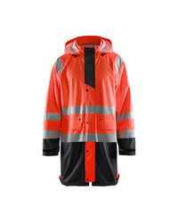 4324 Regenjas High vis LEVEL 1 - High Vis Rood/Zwart