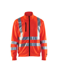 3358 Sweatshirt met rits High Vis - High Vis Rood