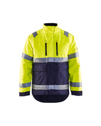 4827 Winterjas High Vis - High Vis Geel/Marineblauw