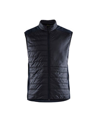 3863 Gevoerde bodywarmer - Zwart/Donker marineblauw