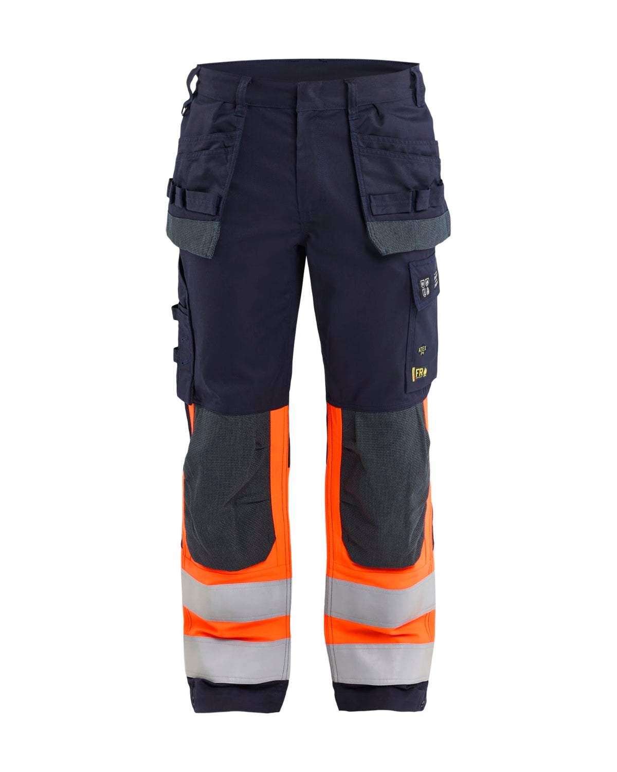 1489 Multinorm werkbroek met gereedschapszakken inherent - Marineblauw/Oranje