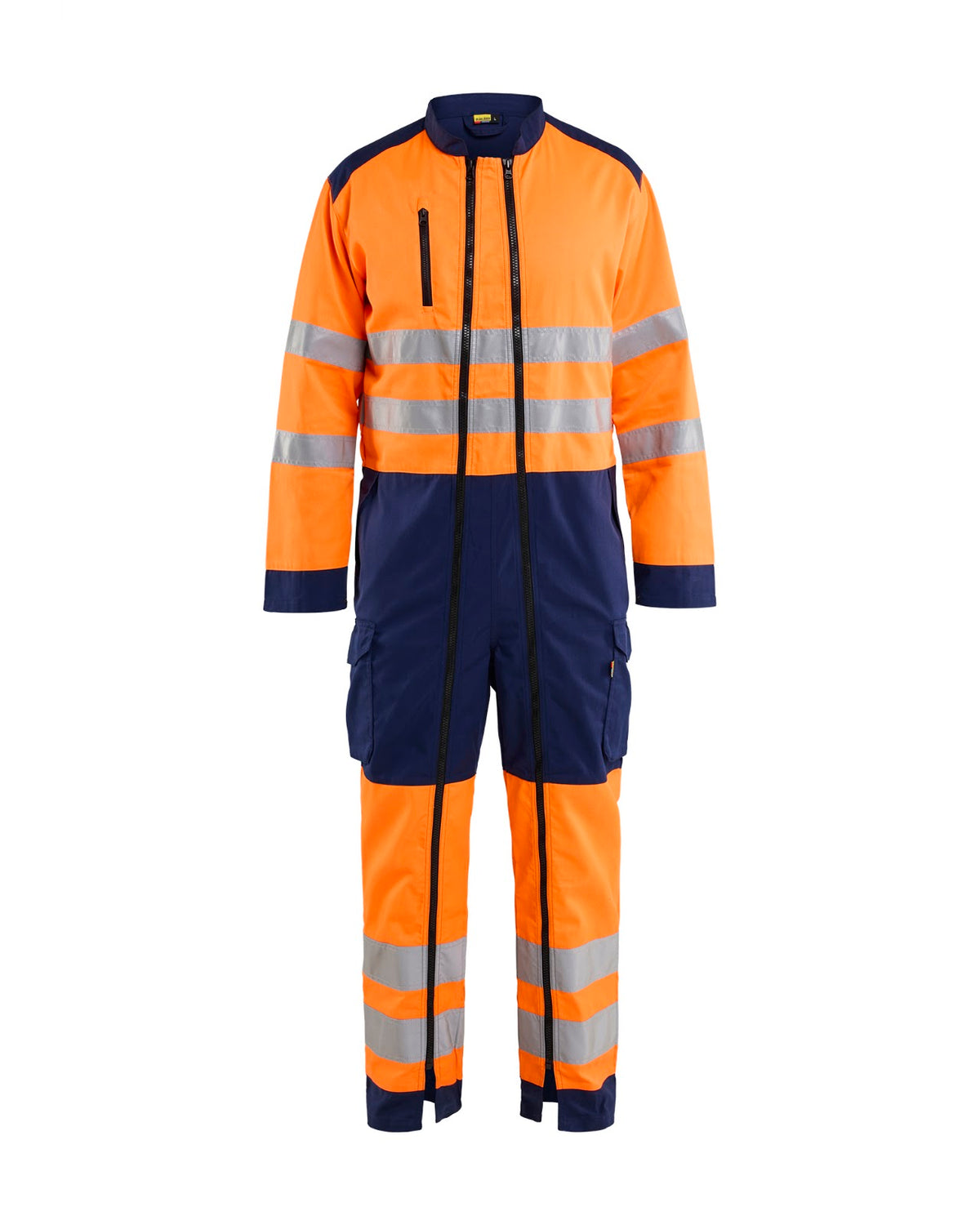 6020 High Vis overall - High Vis Oranje/Marineblauw