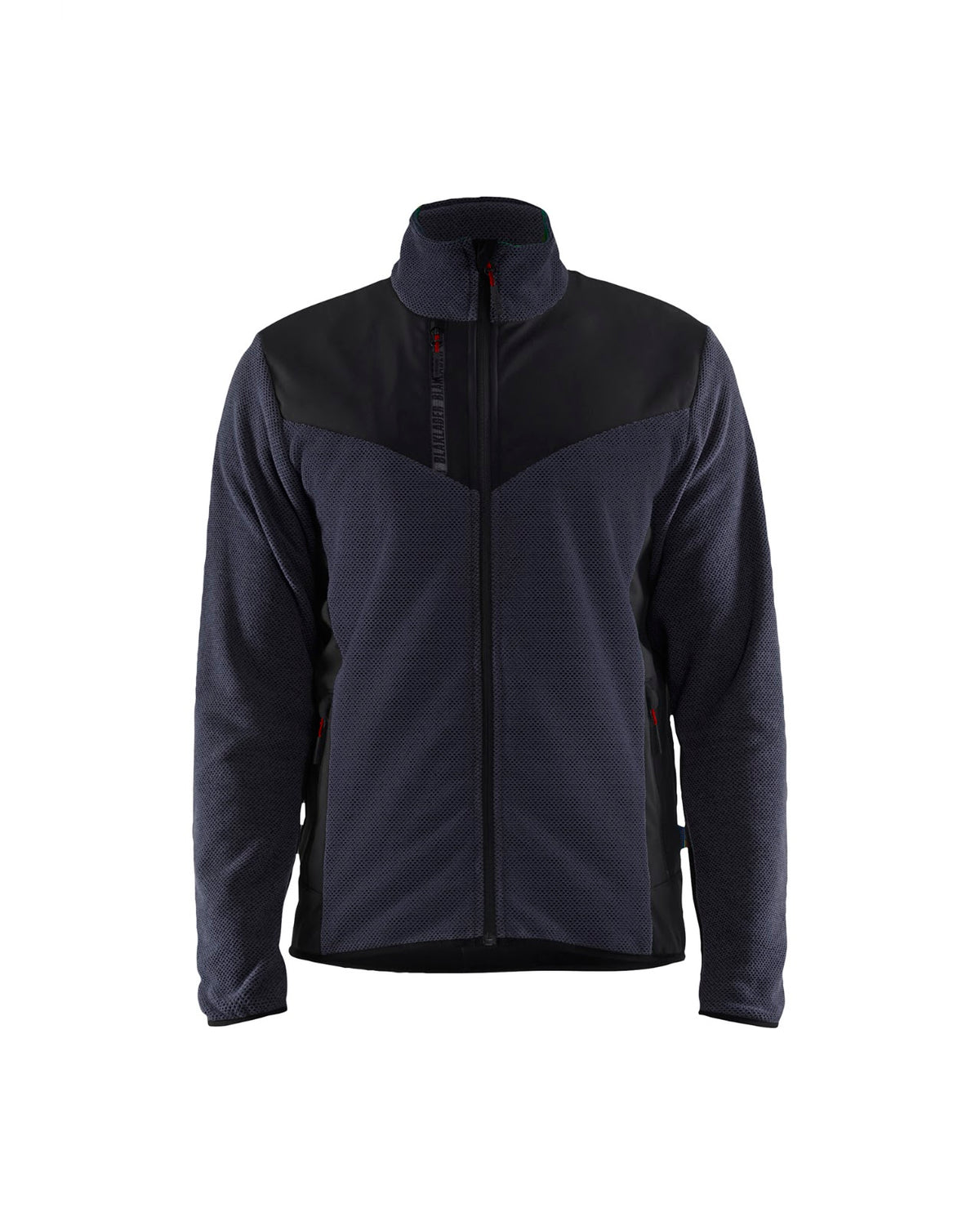 5942 Gebreid vest met softshell - Donker marineblauw/Zwart