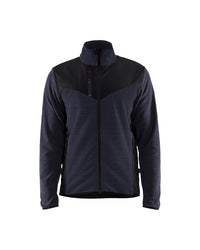 5942 Gebreid vest met softshell - Donker marineblauw/Zwart