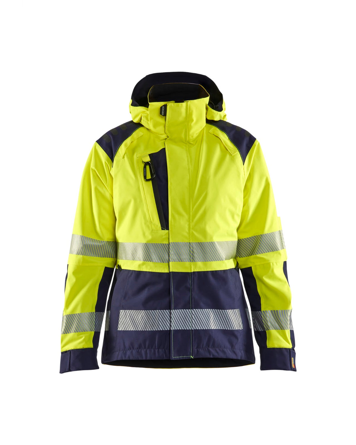 4436 Dames Shell jack High Vis - High Vis Geel/Marineblauw