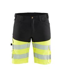 1541 High Vis Short met stretch - Zwart/High Vis Geel