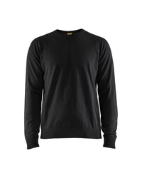 3590 Gebreide pullover wol - Zwart