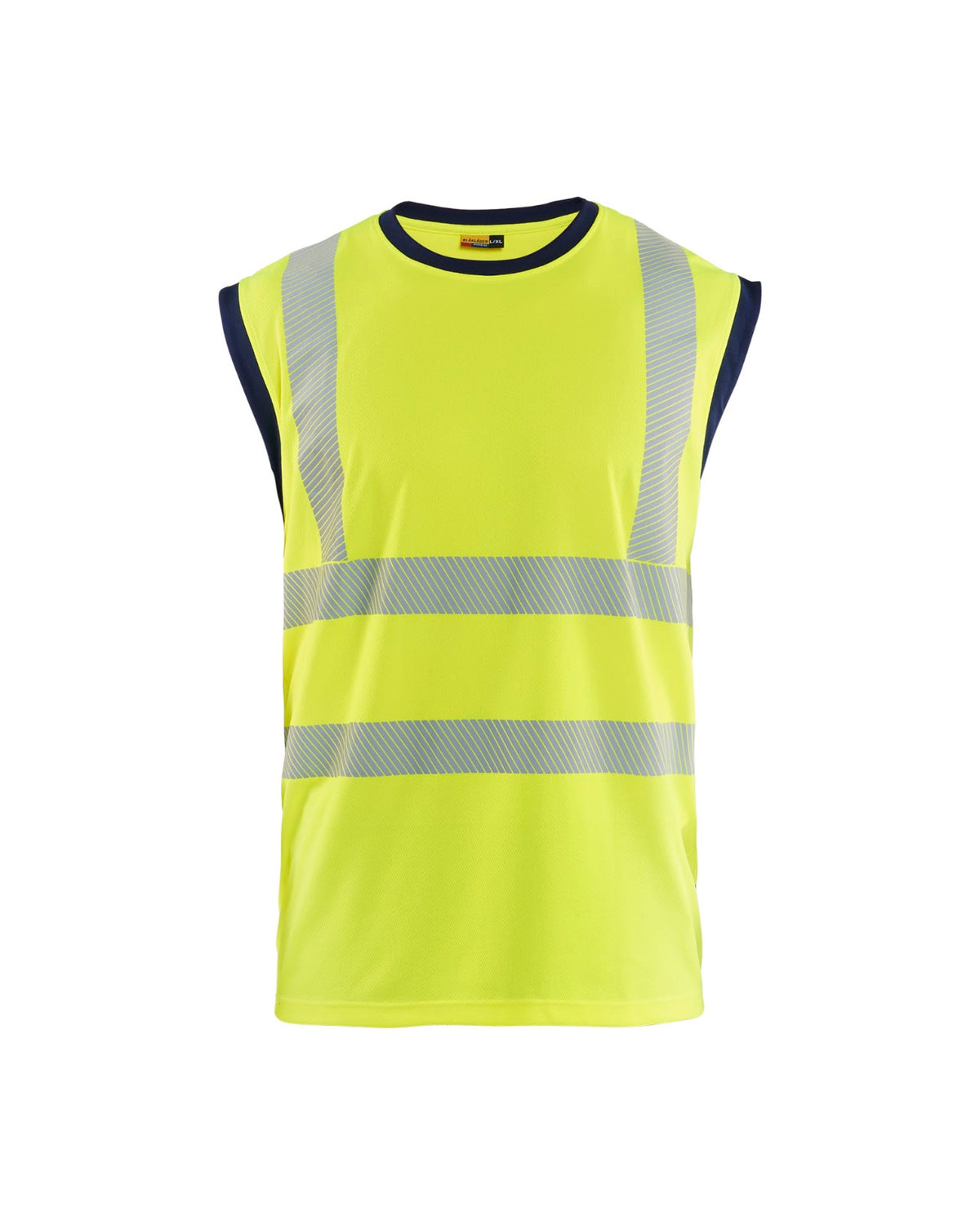 3575 Mouwloos onderhemd High Vis - High Vis Geel/Marineblauw