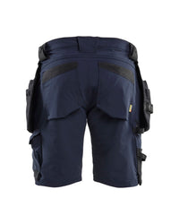 1702 Short 4-weg stretch met afneembare gereedschapszakken - Donker marineblauw/Zwart
