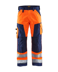 1566 High Vis Werkbroek - High Vis Oranje/Marineblauw