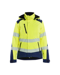 4401 Dames Softshell Winterjas High Vis - High Vis Geel/Marineblauw