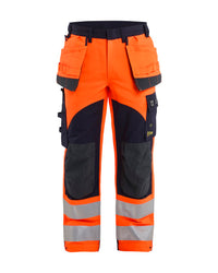 1589 Multinorm werkbroek met gereedschapszakken inherent - High Vis Oranje/Marineblauw