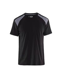 3379 T-shirt bi-colour - Zwart/Grijs