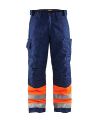 1862 High Vis winterwerkbroek - High Vis Oranje/Marineblauw