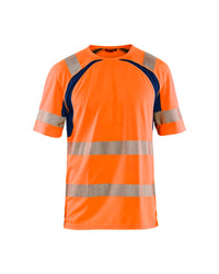 3397 UV-T-shirt High Vis - High Vis Oranje/Marineblauw