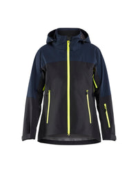 4708 STRIKER Dames Shell Jack stretch - Donker marineblauw/High Vis Geel
