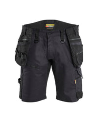 1972 STRIKER Short met stretch en afneembare gereedschapszakken - Zwart/Zwart