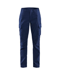 7144 Dames industrie werkbroek stretch - Marineblauw/Korenblauw