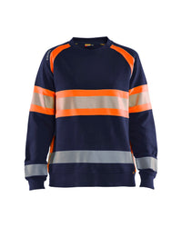 3409 Dames Sweatshirt High Vis - Marineblauw/Oranje